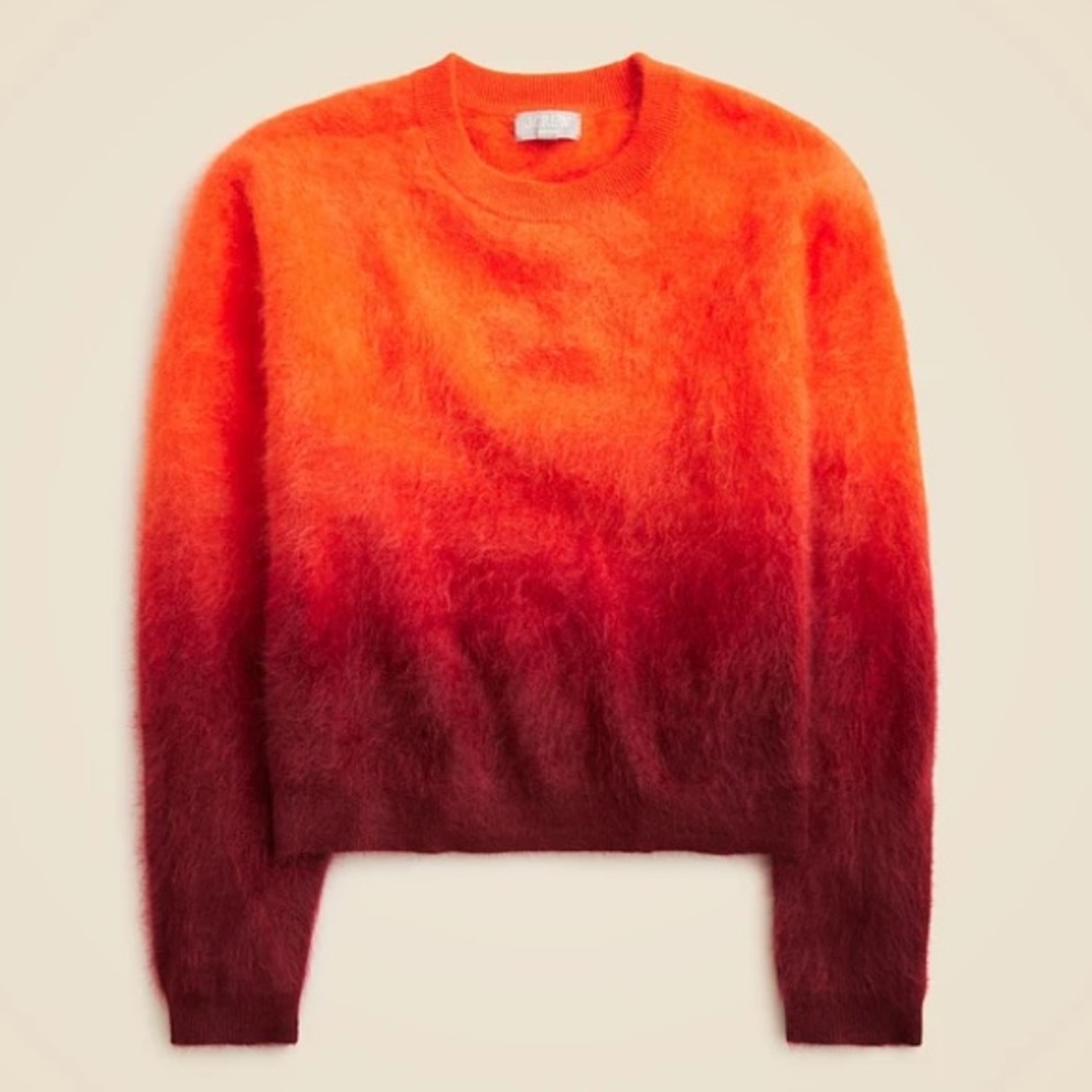 J. Crew Dip-Dyed Brushed Cashmere Sweater - Picture 3 of 9